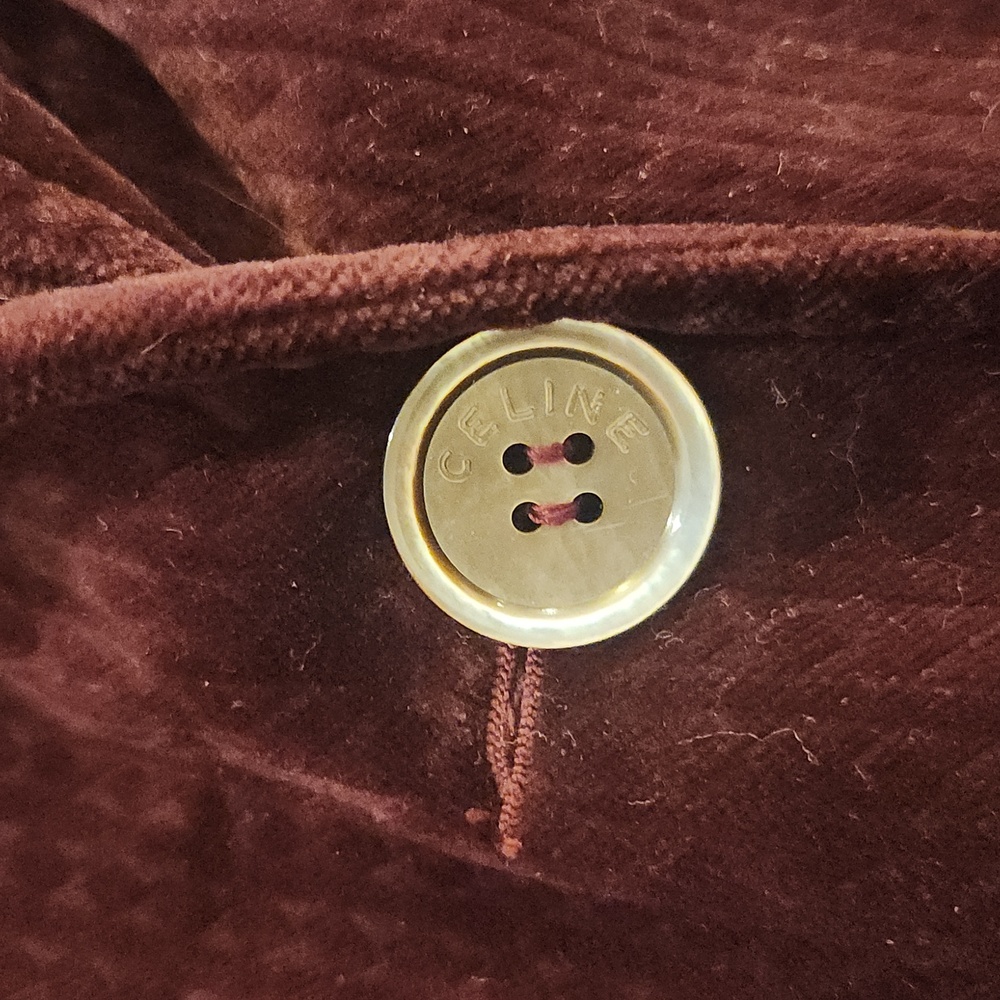 Stunning Celine Deep Burgundy Corduroy Blazer Size 42 - Picture 4 of 9
